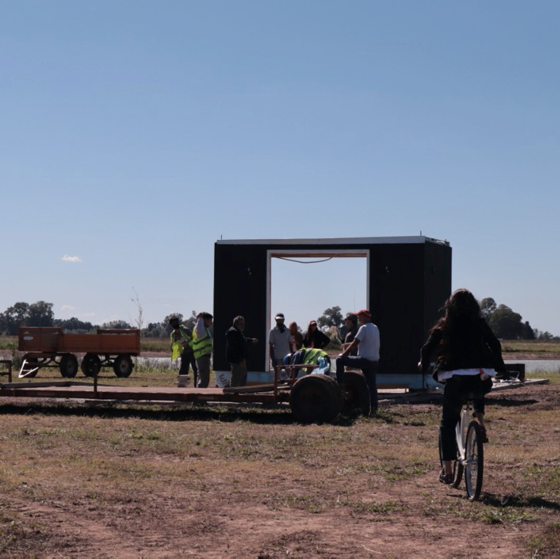 Fotografía del proceso de construcción de las viviendas